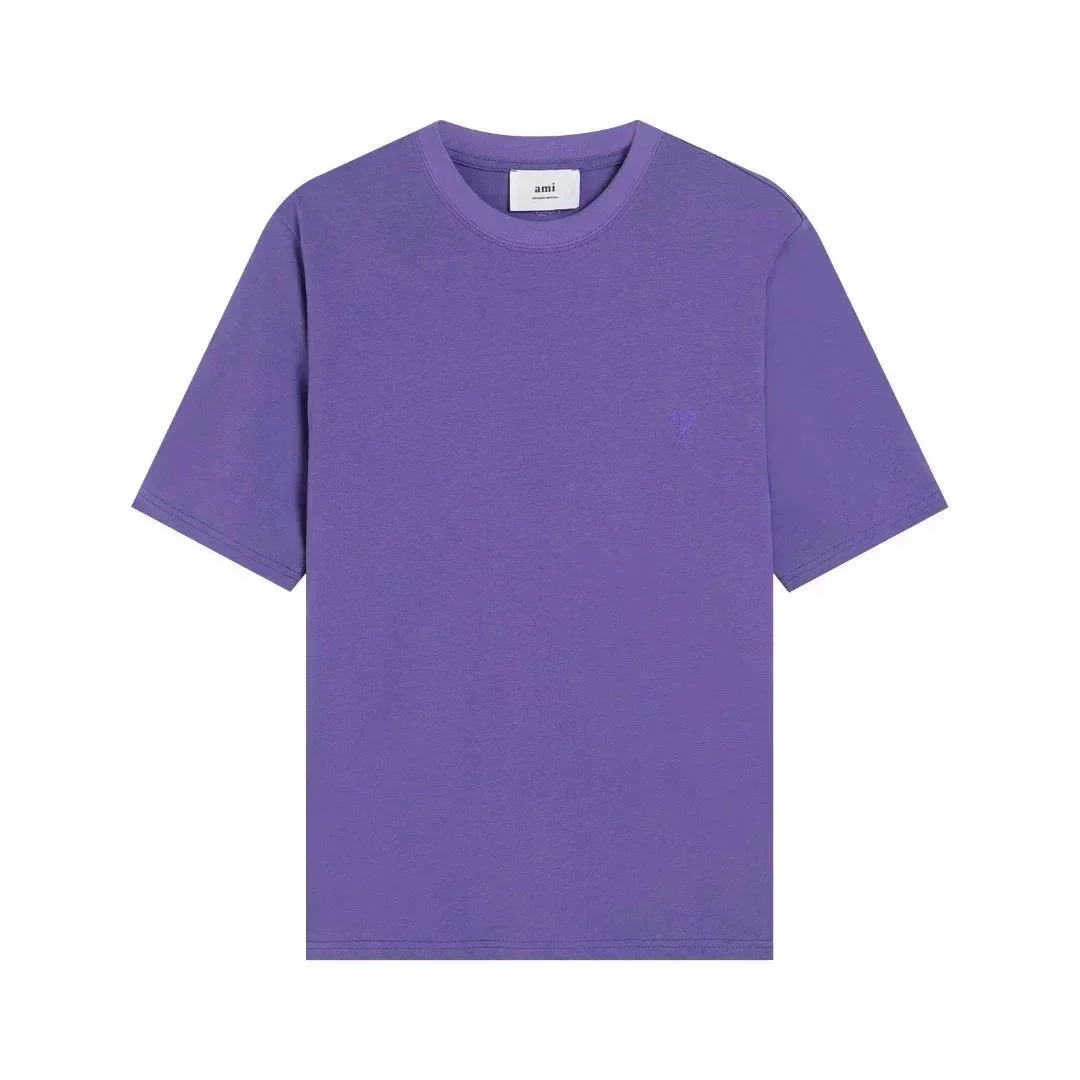 Ami Paris Ami Paris Purple Solid T-Shirt Purple - 1