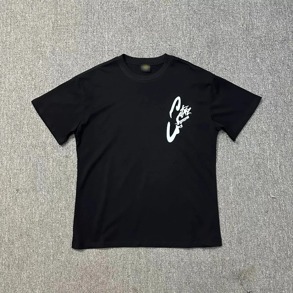 Other Black Graphic T-Shirt with White Print Black - 1