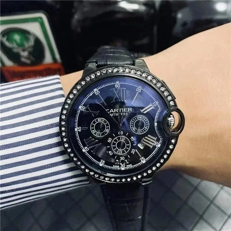 Cartier Cartier Ballon Bleu Black Diamond Watch Black - 1