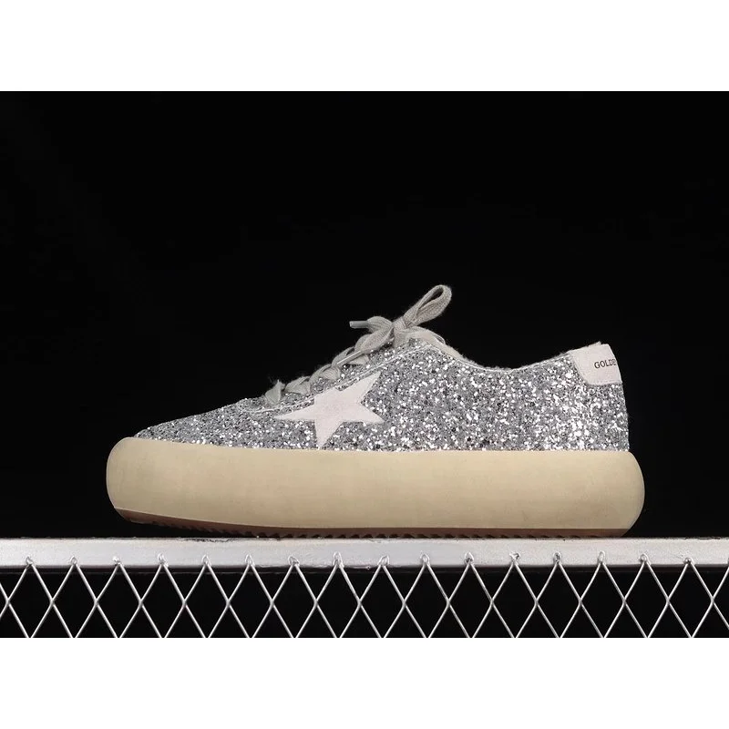 Golden Goose Golden Goose Super-Star Glitter Sneakers Silver Silver - 1