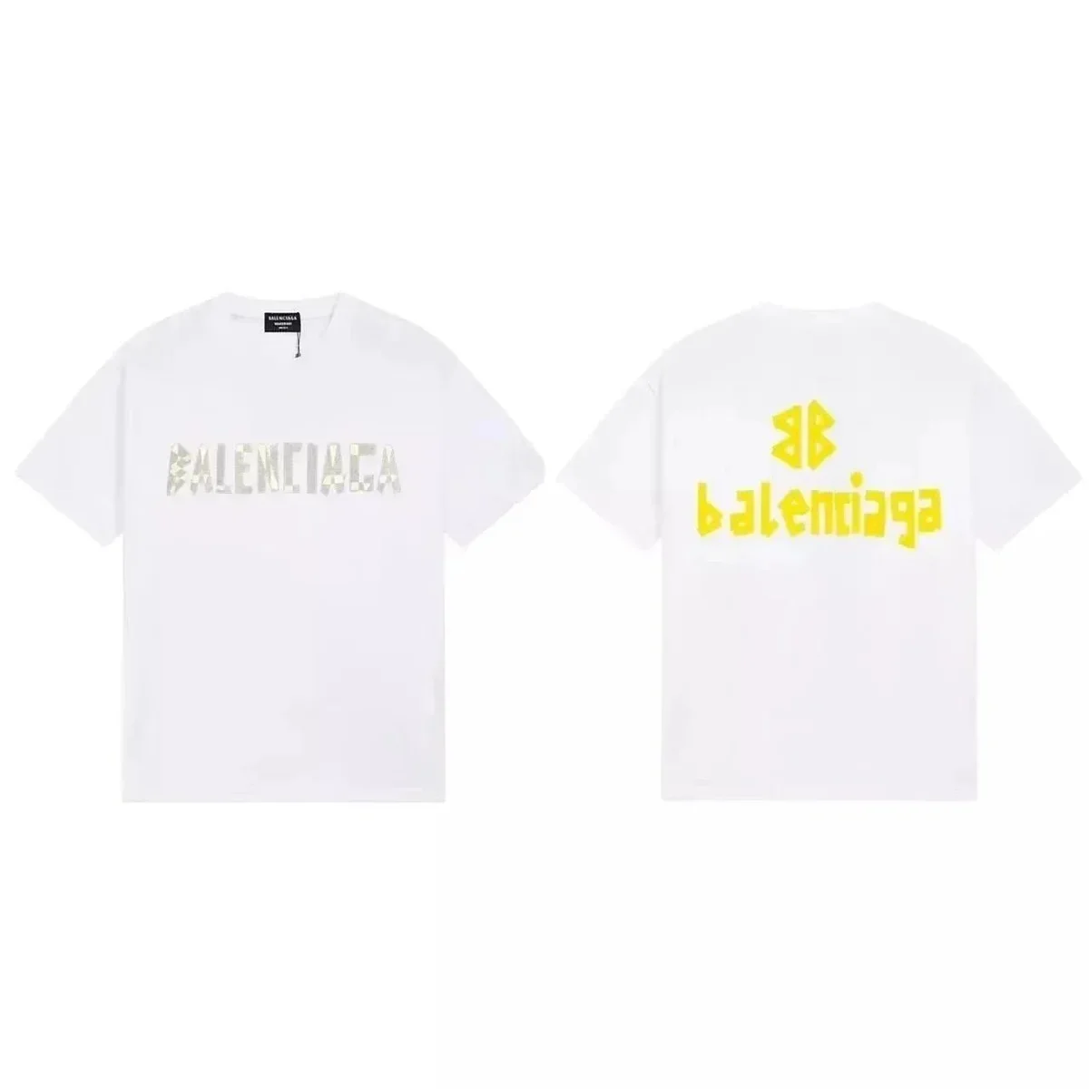 Balenciaga Balenciaga White Logo T-Shirt White - 1