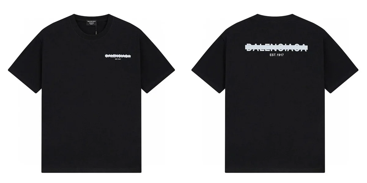 Balenciaga Balenciaga Black Logo T-Shirt Black - 1