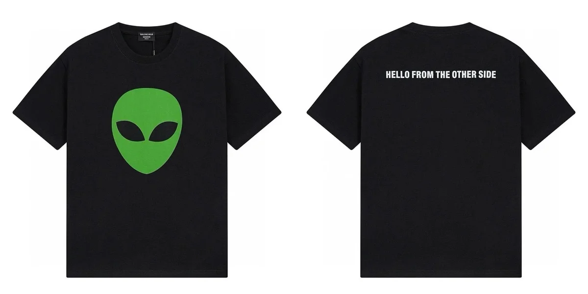 Balenciaga Balenciaga Alien Graphic T-Shirt Black Black - 1
