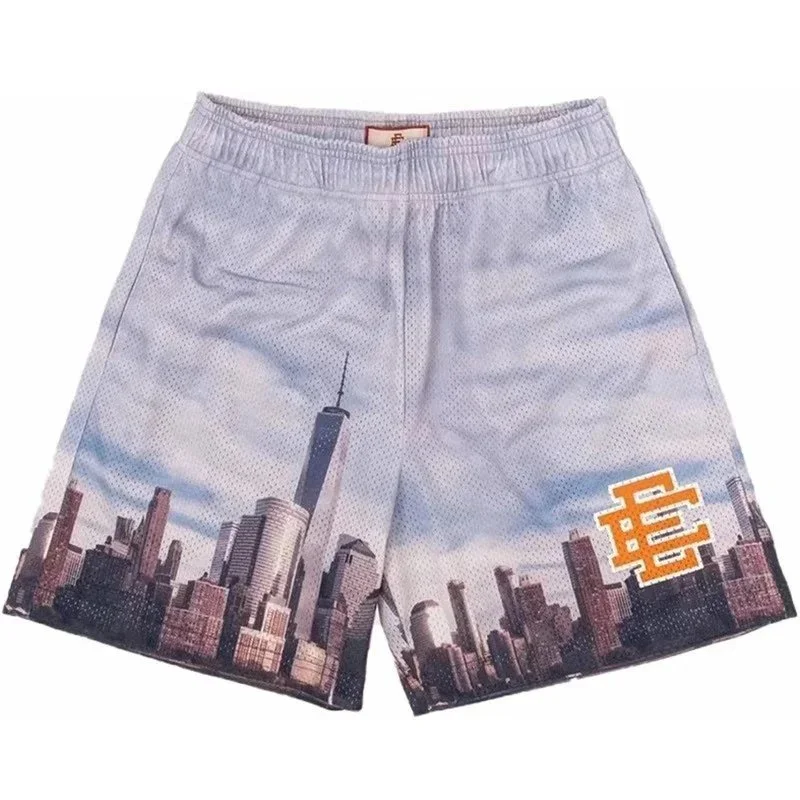 Aimé Leon Dore Aimé Leon Dore Cityscape Mesh Shorts Grey - 1