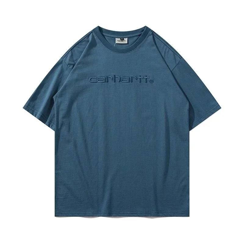 Carhartt Carhartt Embroidered T-Shirt Blue Solid Blue - 1