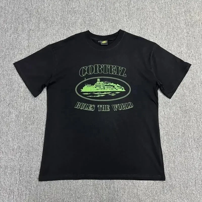 Corteiz Cortez Rules The World Black T-Shirt Black - 1