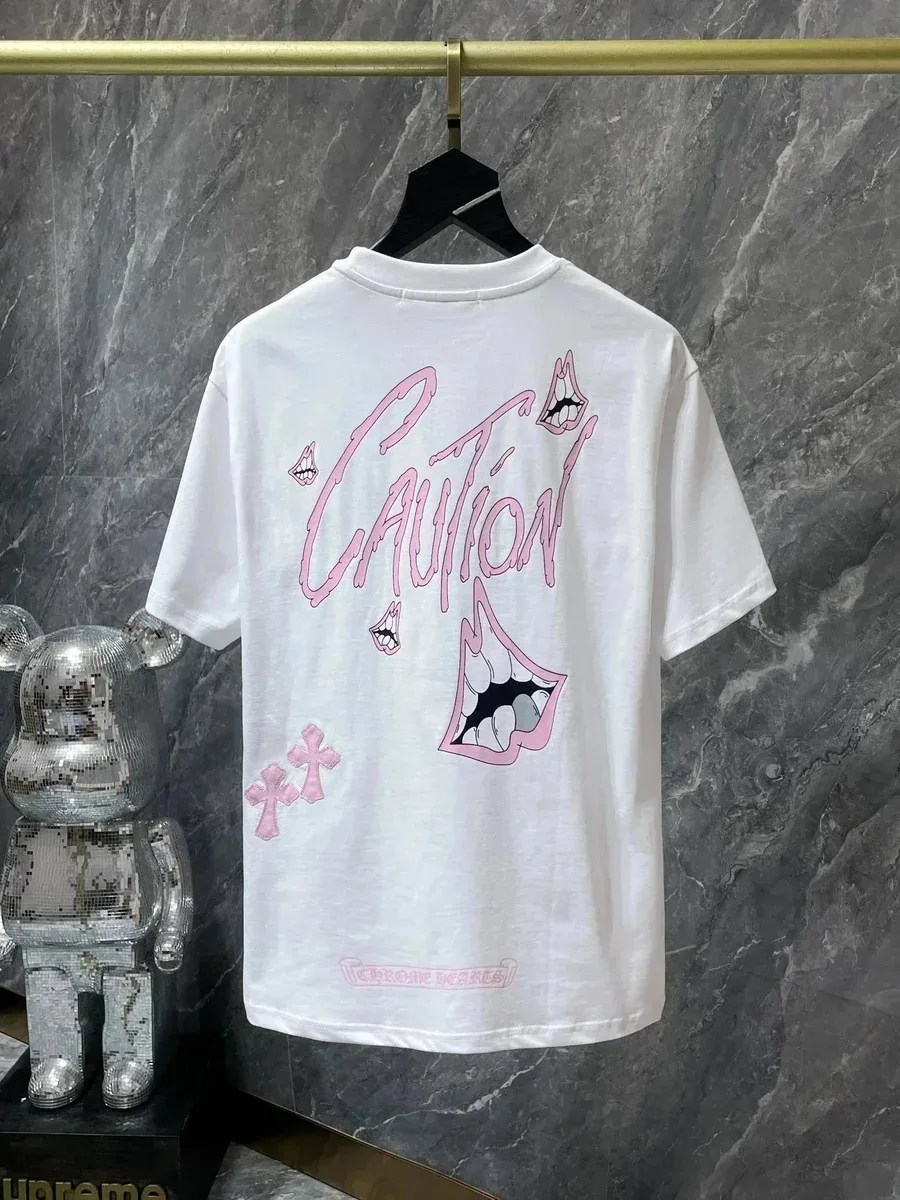 Chrome Hearts Chrome Hearts Caution Graphic White T-Shirt White - 1