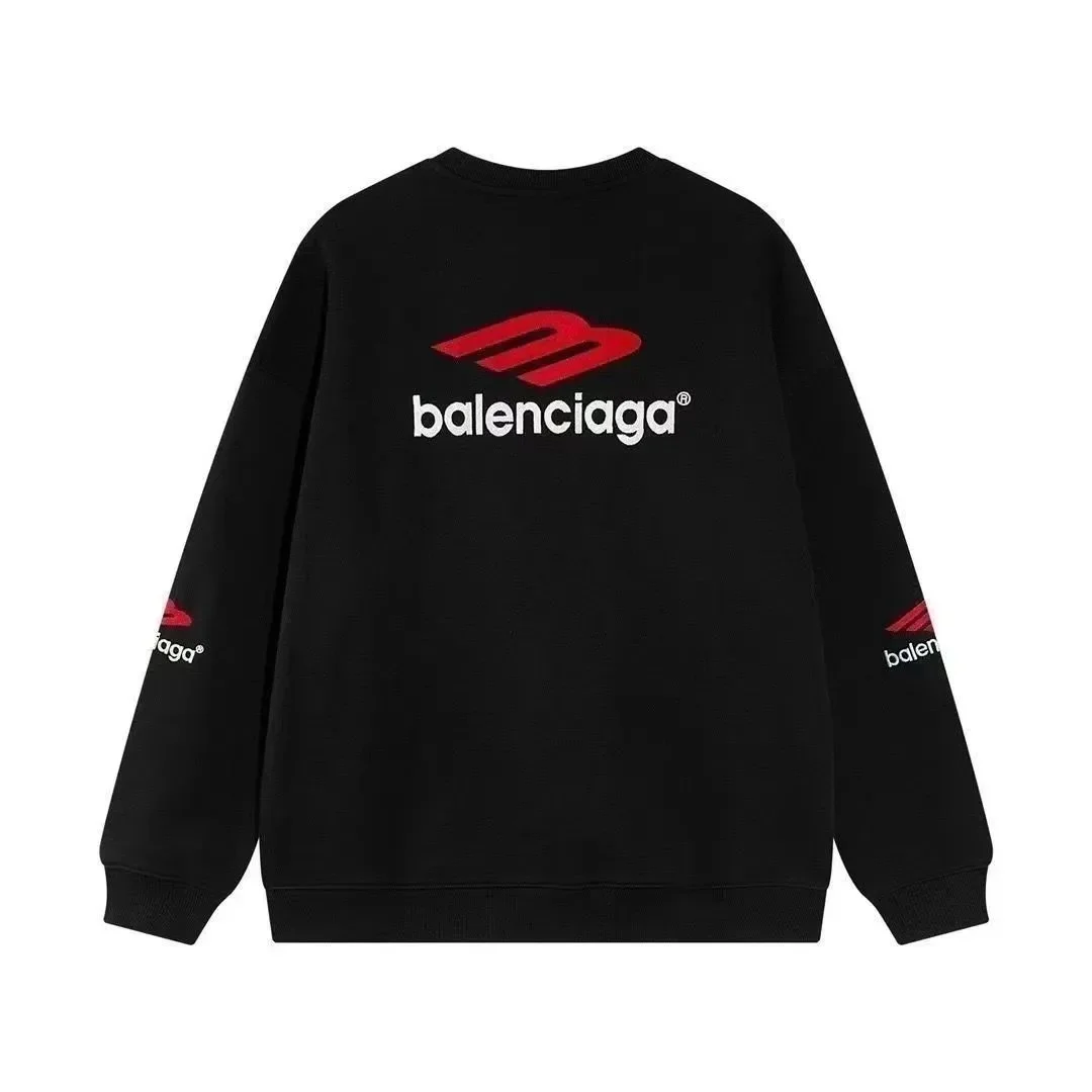 Balenciaga Balenciaga Black Logo Sweatshirt Black - 1