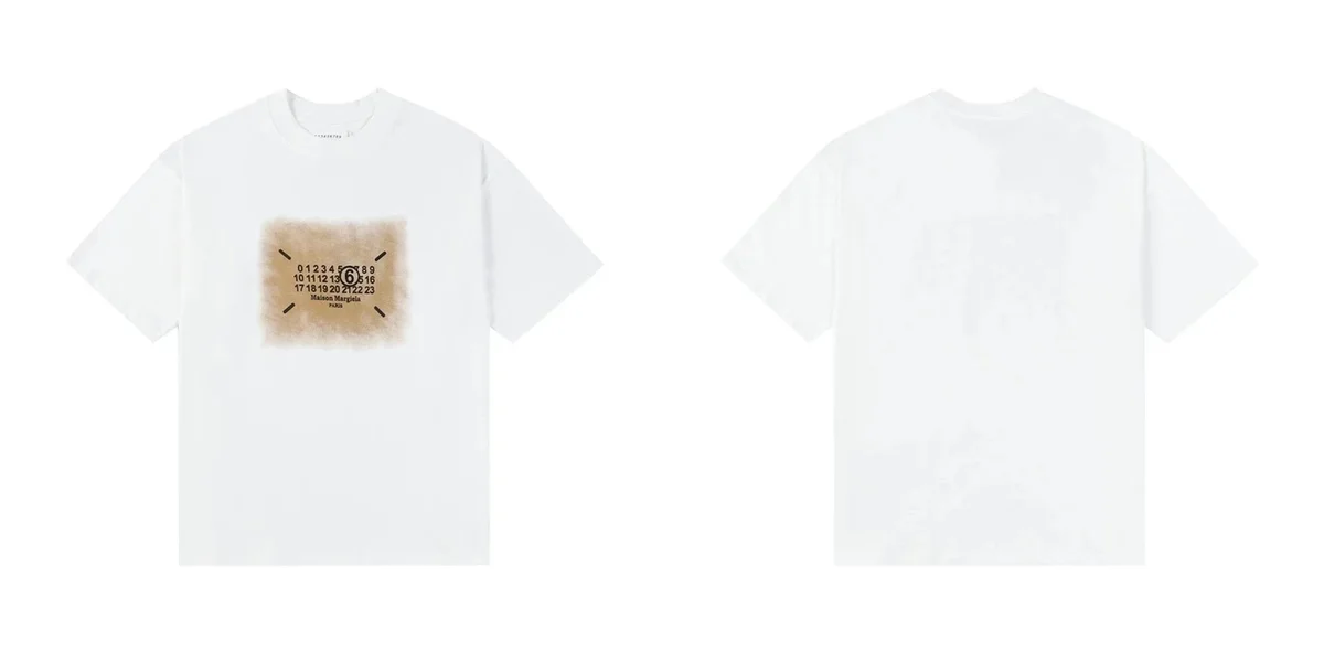 Maison Margiela Maison Margiela White Numeric Print T-Shirt White - 1