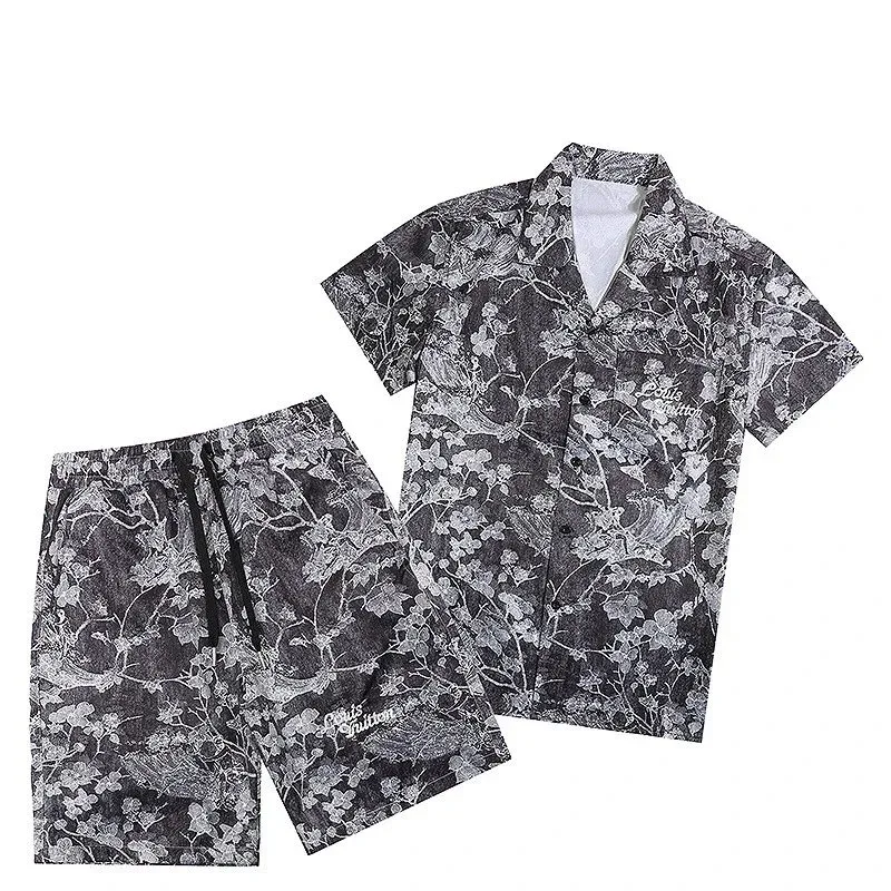 Essentials Floral Print Co-ord Set Black - 1