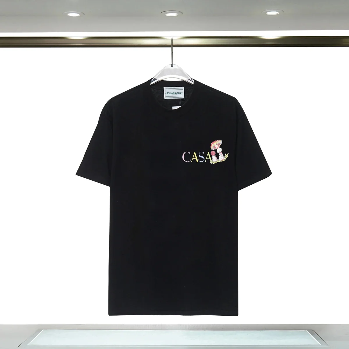Casablanca Casablanca Black 'CASA' Embroidered T-Shirt Black - 1