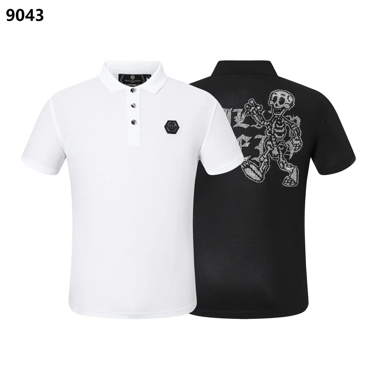 Philipp Plein Philipp Plein Skull Polo Shirt White/Black White - 1