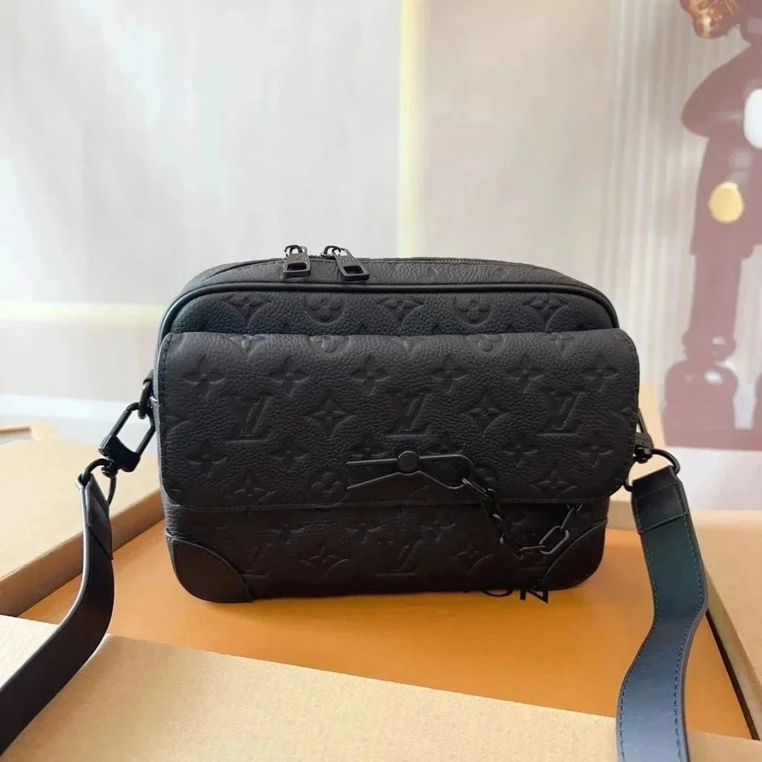 Louis Vuitton Louis Vuitton LV Trainer Monogram Leather Crossbody Bag Black