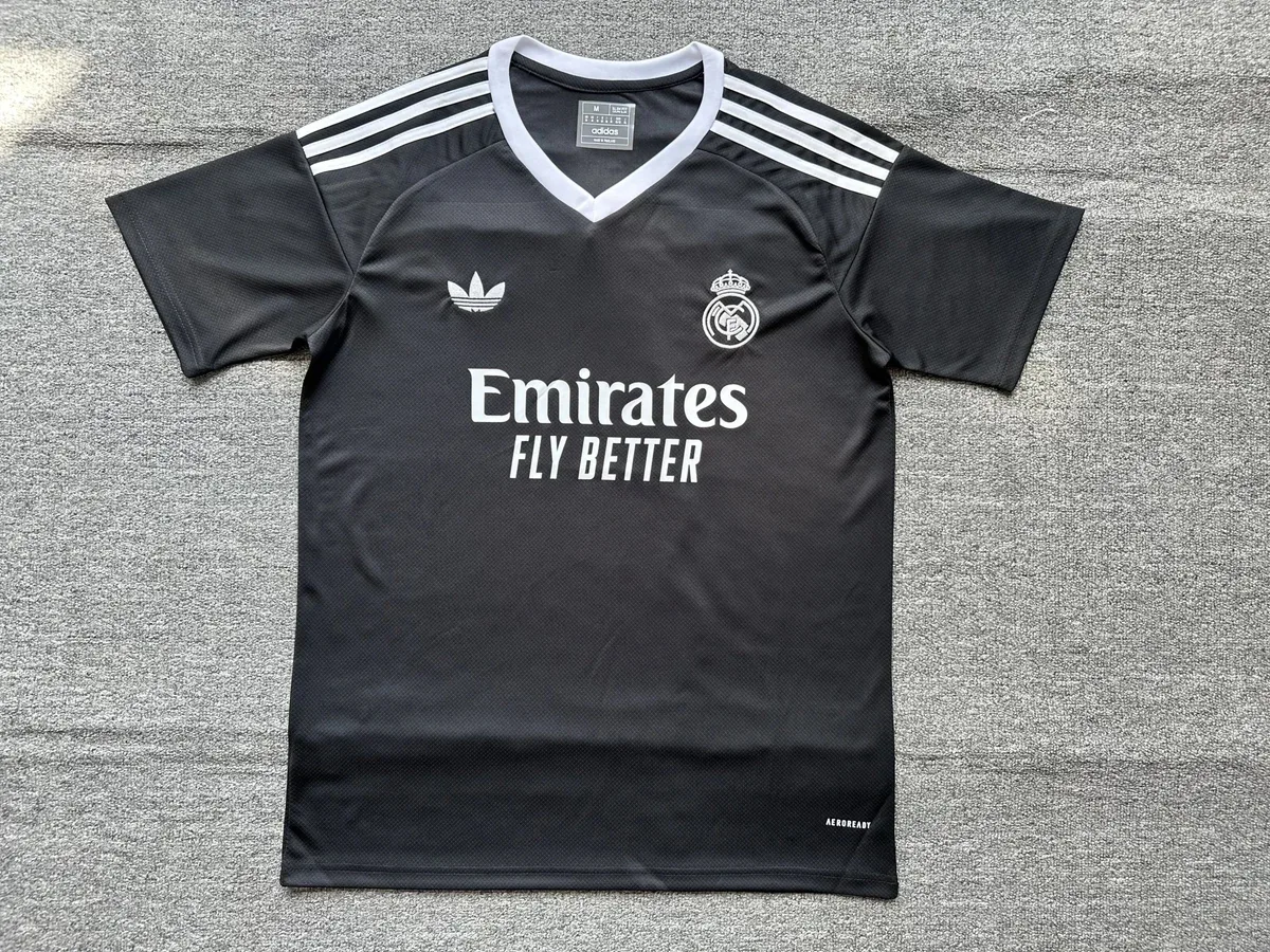 Real Madrid Adidas Real Madrid Away Jersey Black Black - 1
