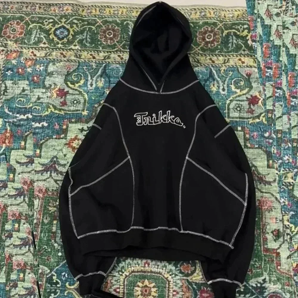 Other Black Trikka Hoodie with Embroidered Logo Black - 1