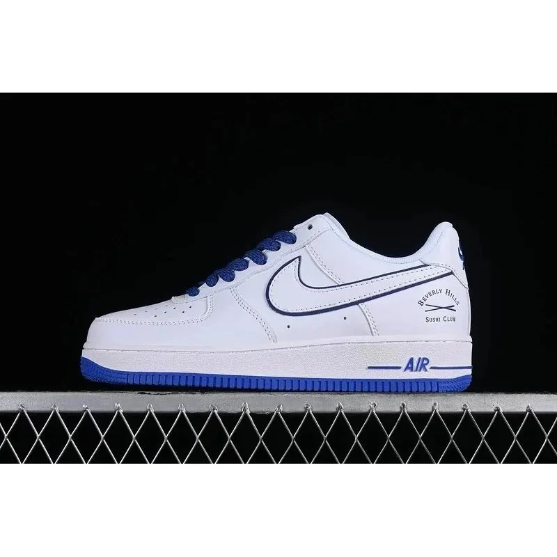 Nike Nike Air Force 1 White/Blue Sneakers White - 1