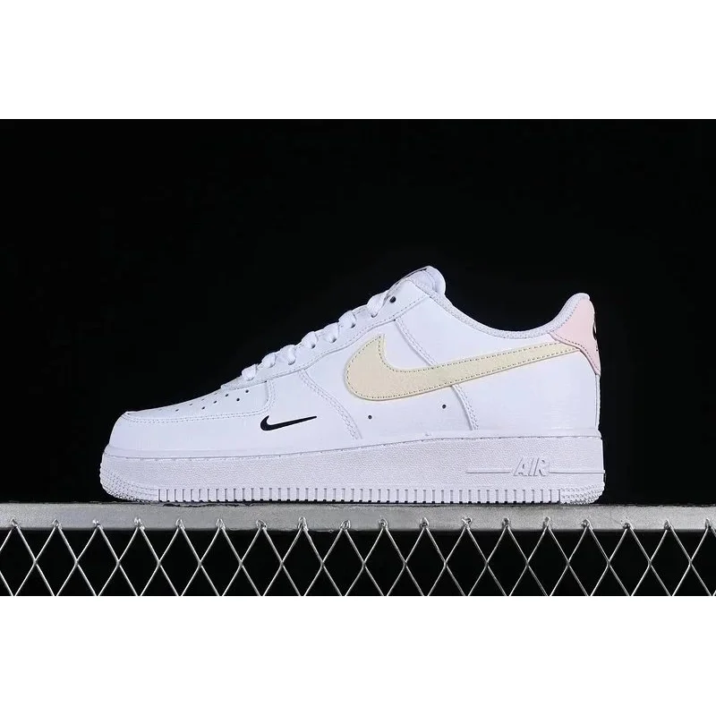 Nike Nike Air Force 1 White Sail Black Swoosh Sneakers White - 1