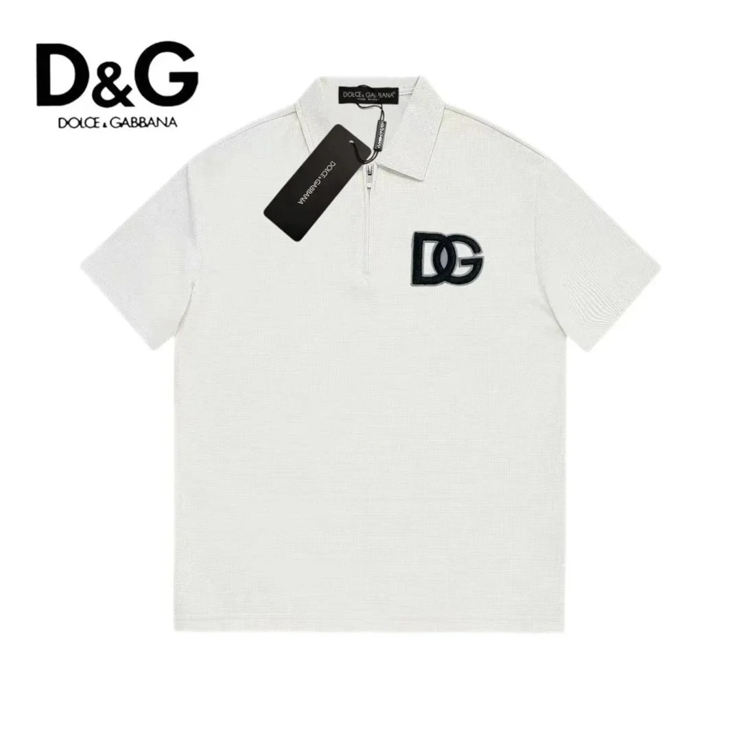 Dolce & Gabbana Dolce & Gabbana White DG Logo Polo Shirt White - 1