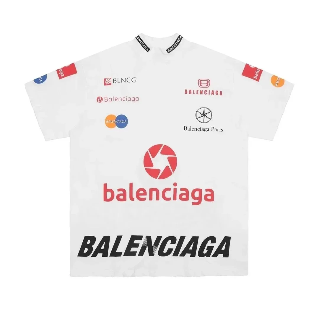 Balenciaga Balenciaga White Logo Print T-Shirt White - 1