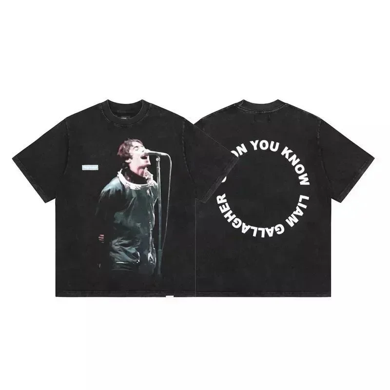 Other Black Liam Gallagher Graphic T-Shirt Black - 1