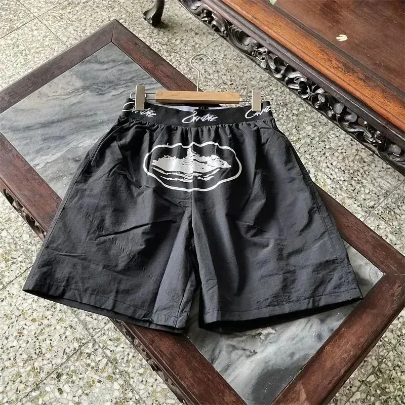 Other Black Shorts with White Graphic Print Black - 1