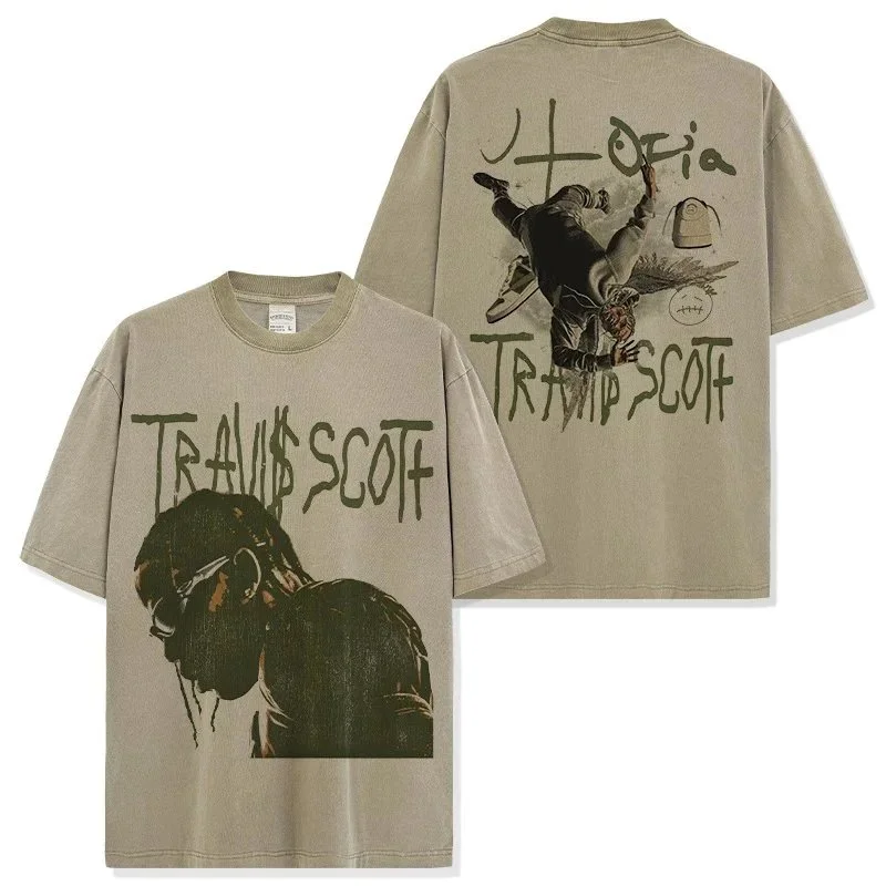 Travis Scott Travis Scott T-Shirt Beige Graphic Print Beige - 1