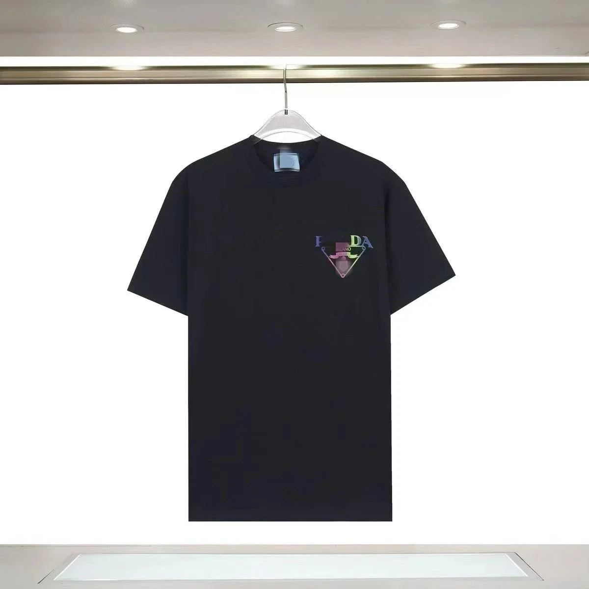 Prada Prada Black Logo Print T-Shirt Black - 1
