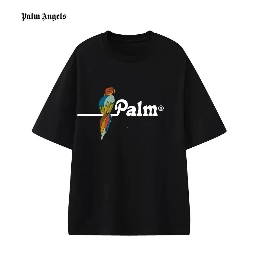 Palm Angels Palm Angels Black Parrot Logo T-Shirt Black - 1