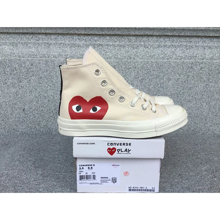 Converse Converse Chuck Taylor Play Heart High Top Sneakers White - 1