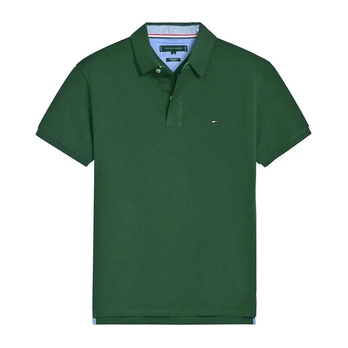 Tommy Hilfiger Tommy Hilfiger Green Solid Polo Shirt Green - 1