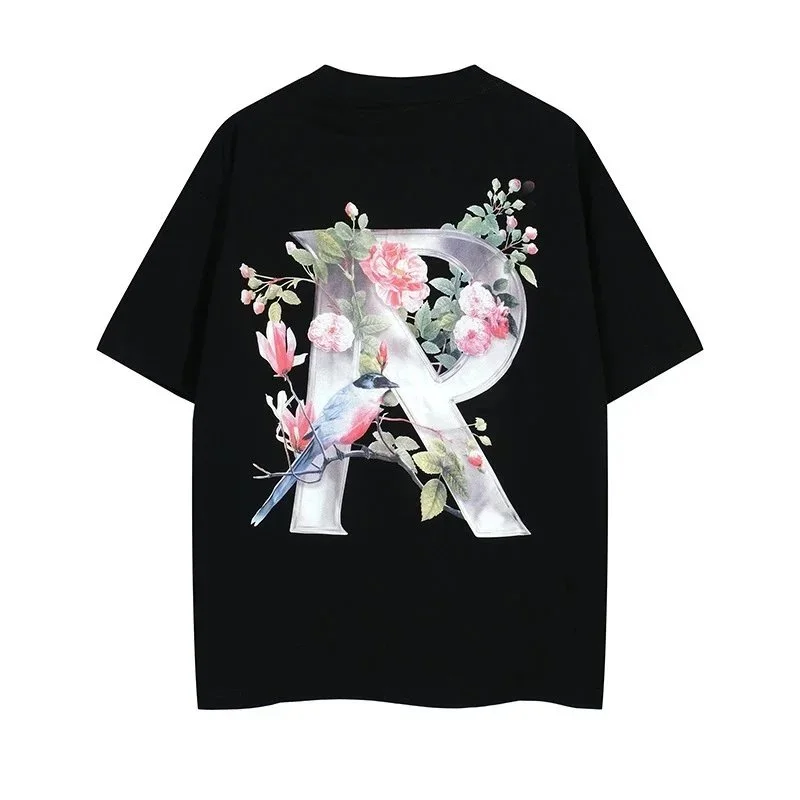Polo Ralph Lauren Black Floral 'R' T-Shirt Black - 1