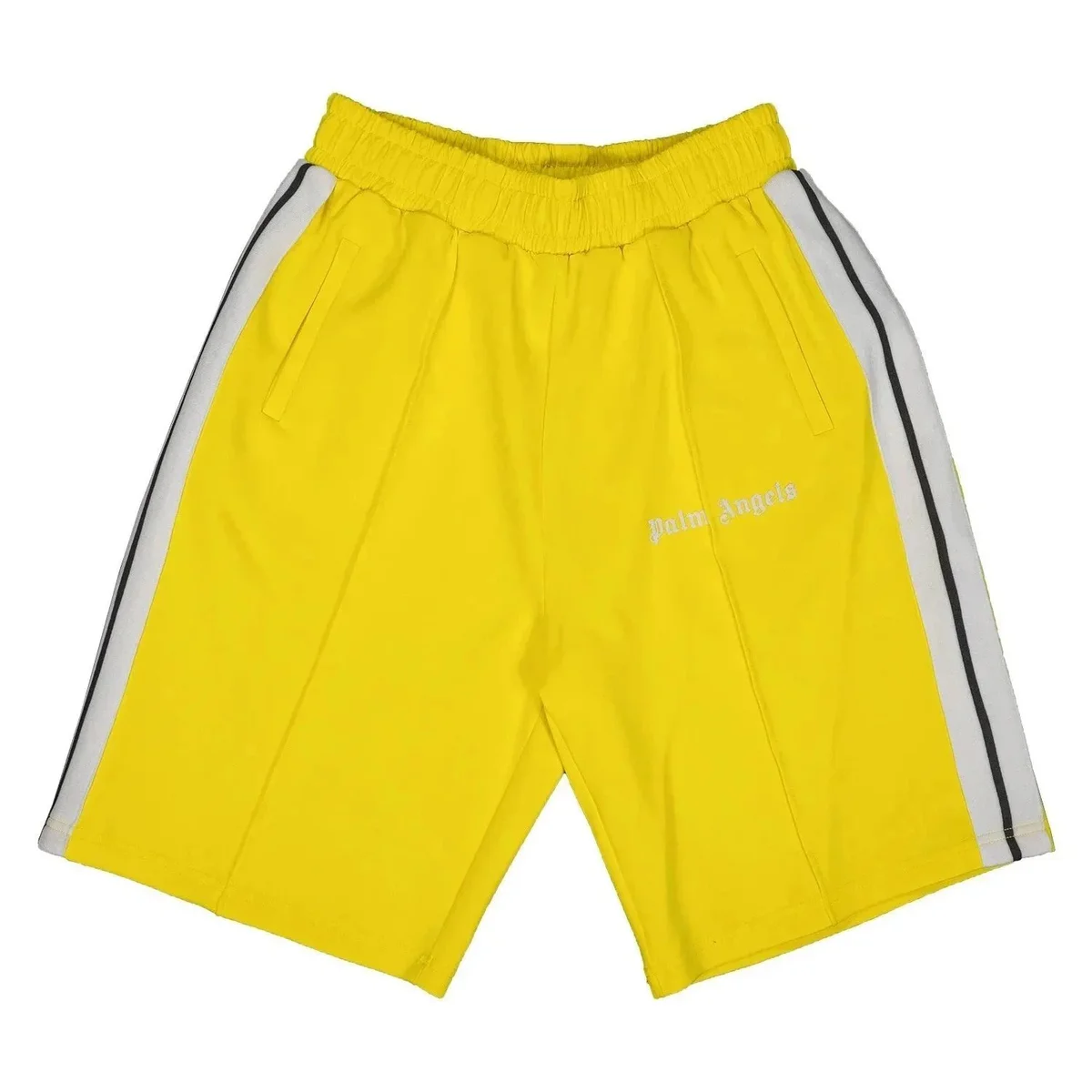 Palm Angels Palm Angels Bear Yellow Track Shorts Yellow - 1