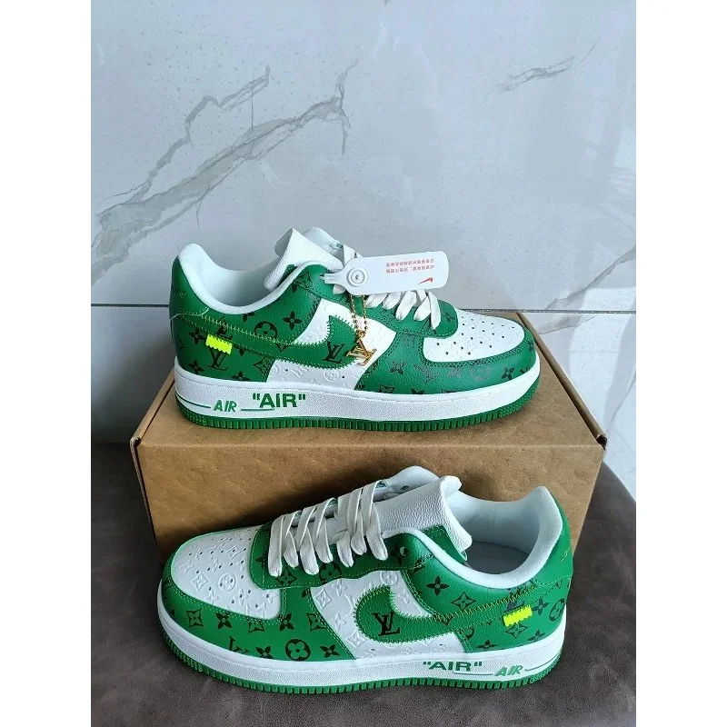 Louis Vuitton Louis Vuitton Air Force 1 Green Monogram Sneakers Green