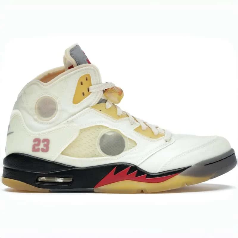 Jordan Nike Air Jordan 5 'Fire Red' Sneakers White - 1