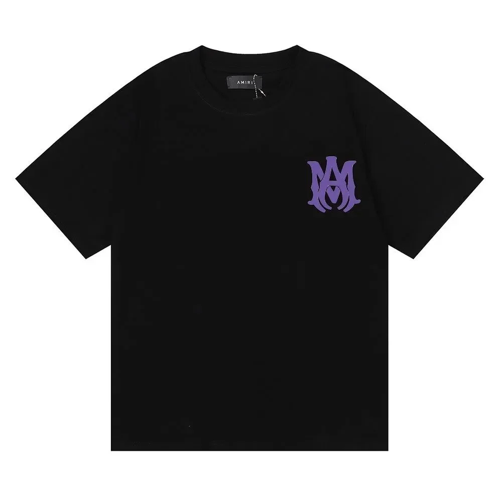 Amiri Amiri Black Purple Monogram T-Shirt Black - 1