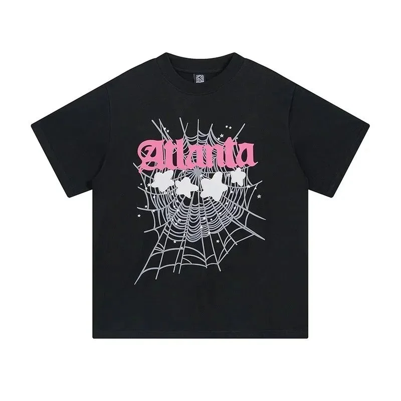 Other Black Atlanta Web Print T-Shirt Black - 1