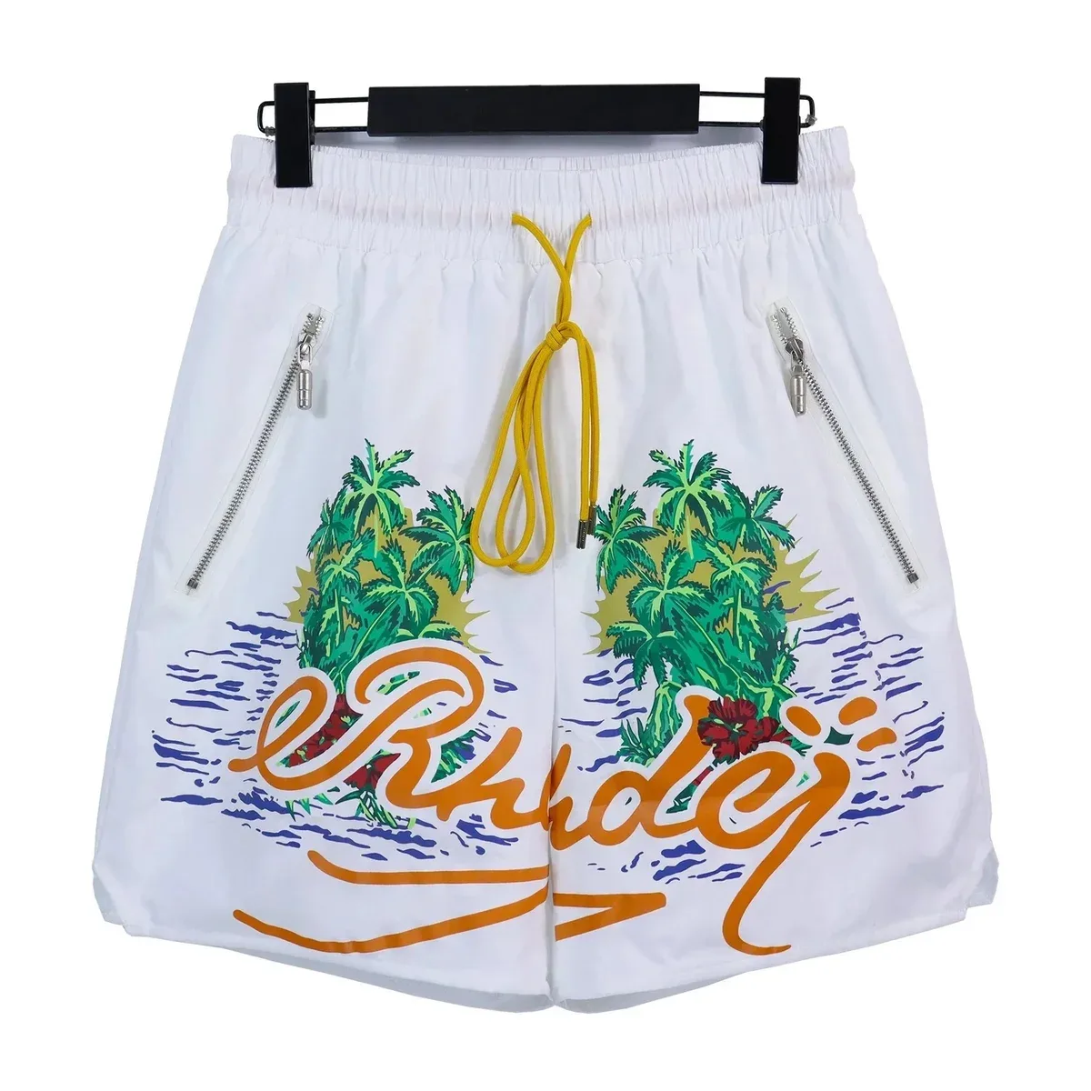 Rhude Rhude Rhecess White Shorts with Tropical Print White - 1