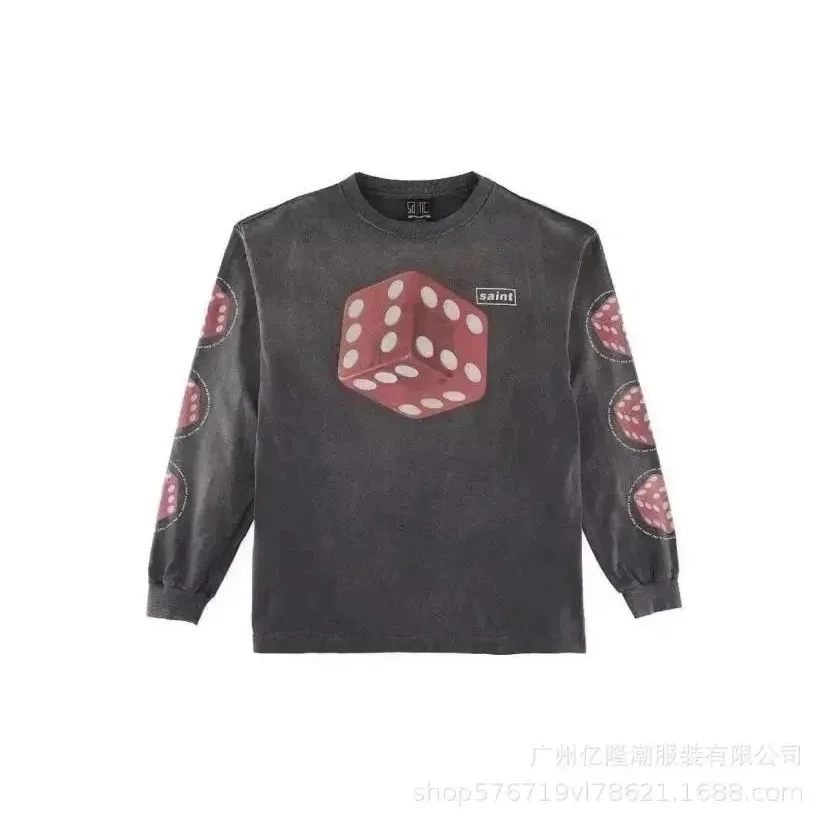 Other Dice Print Long Sleeve T-Shirt Grey - 1