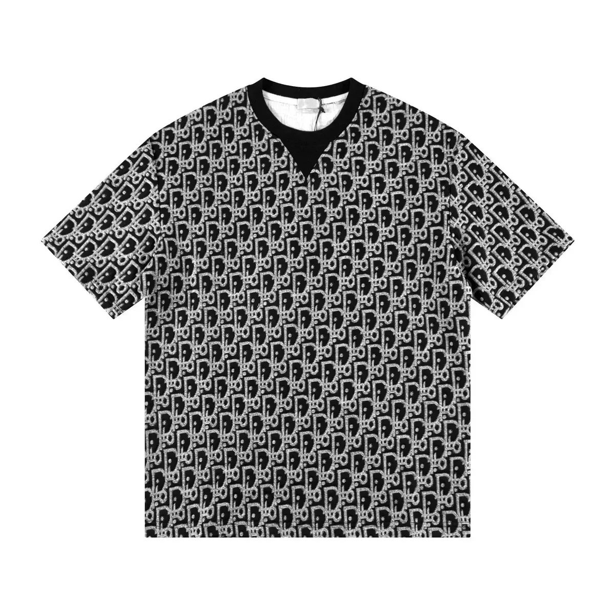 Dior Dior Monogram Print T-Shirt Black Black - 1