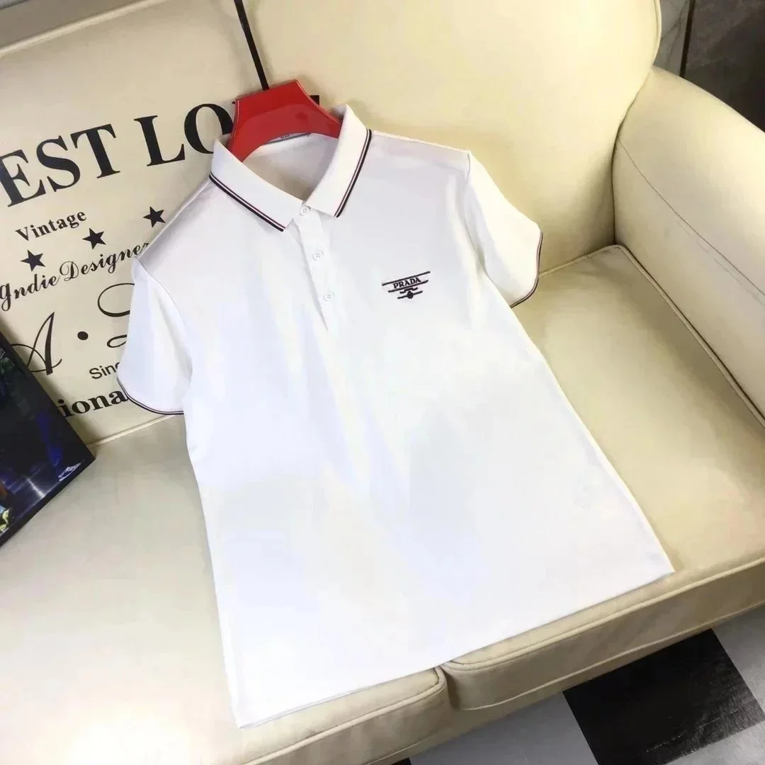 Prada Prada White Logo Polo Shirt White - 1