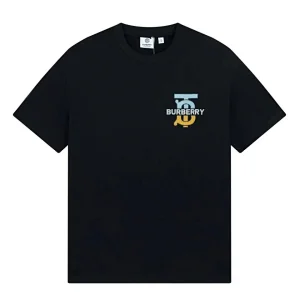 Burberry Burberry Black TB Monogram T-Shirt Black - 1