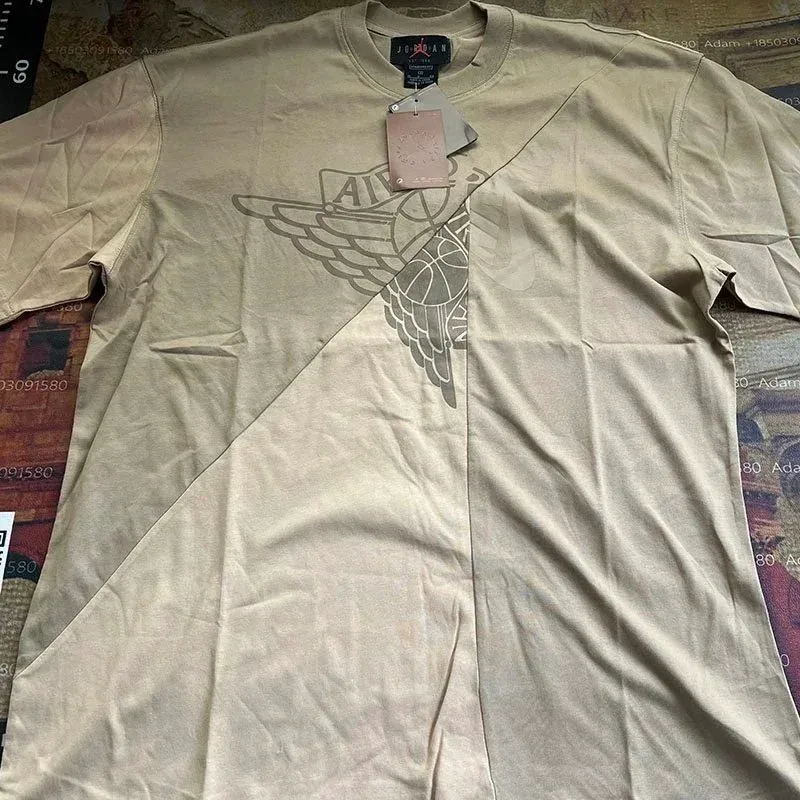 Jordan Nike Air Jordan T-Shirt Beige Solid Beige - 1