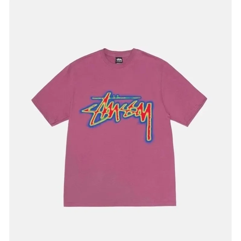 Stussy Stussy Neon Logo T-Shirt Pink Pink - 1
