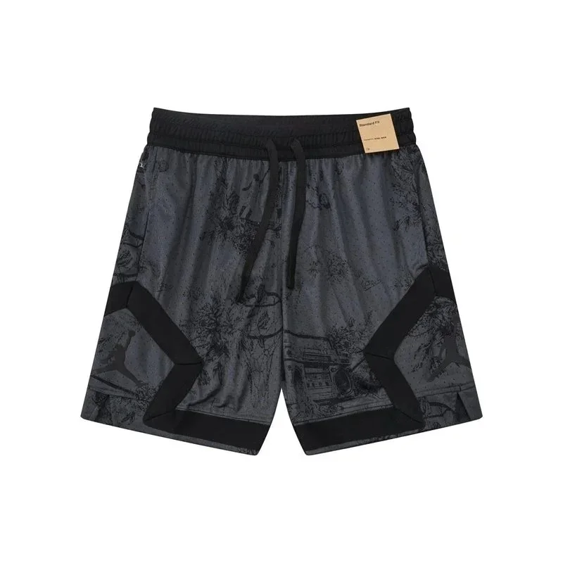 Jordan Patterned Basketball Shorts Black - 1