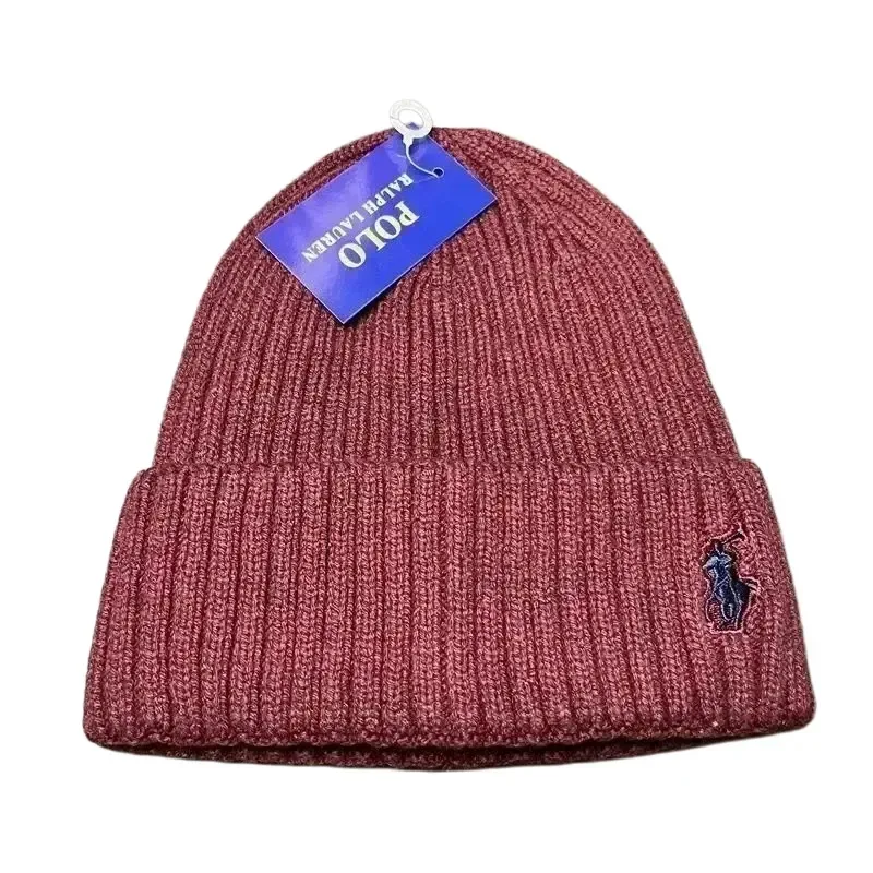 Polo Ralph Lauren Polo Ralph Lauren Beanie Burgundy Wool Headwear Brown - 1
