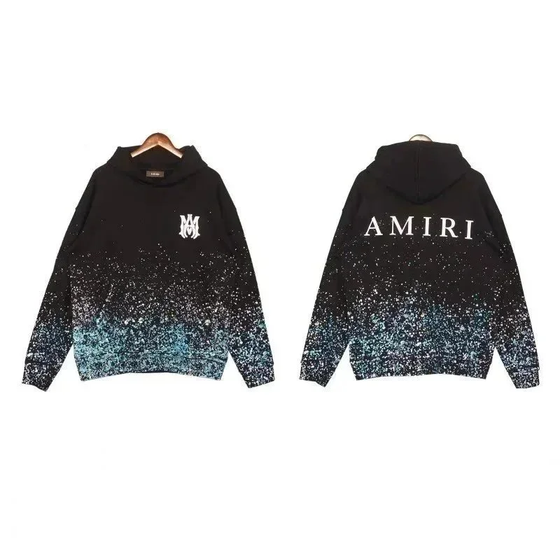 Amiri Amiri Black & Blue Galaxy Print Hoodie Black - 1