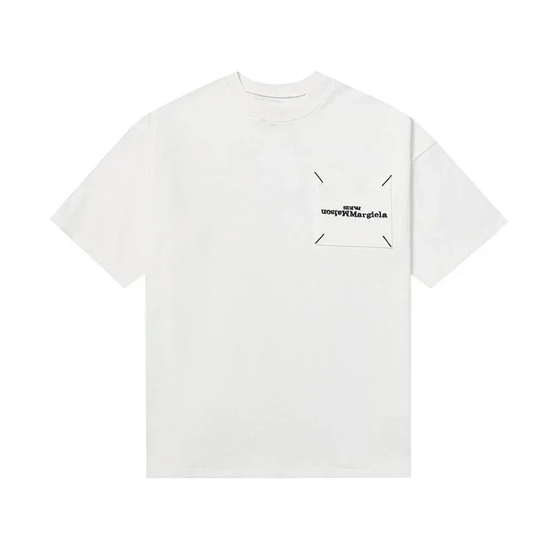 Maison Margiela Maison Margiela White Logo Pocket T-Shirt White - 1