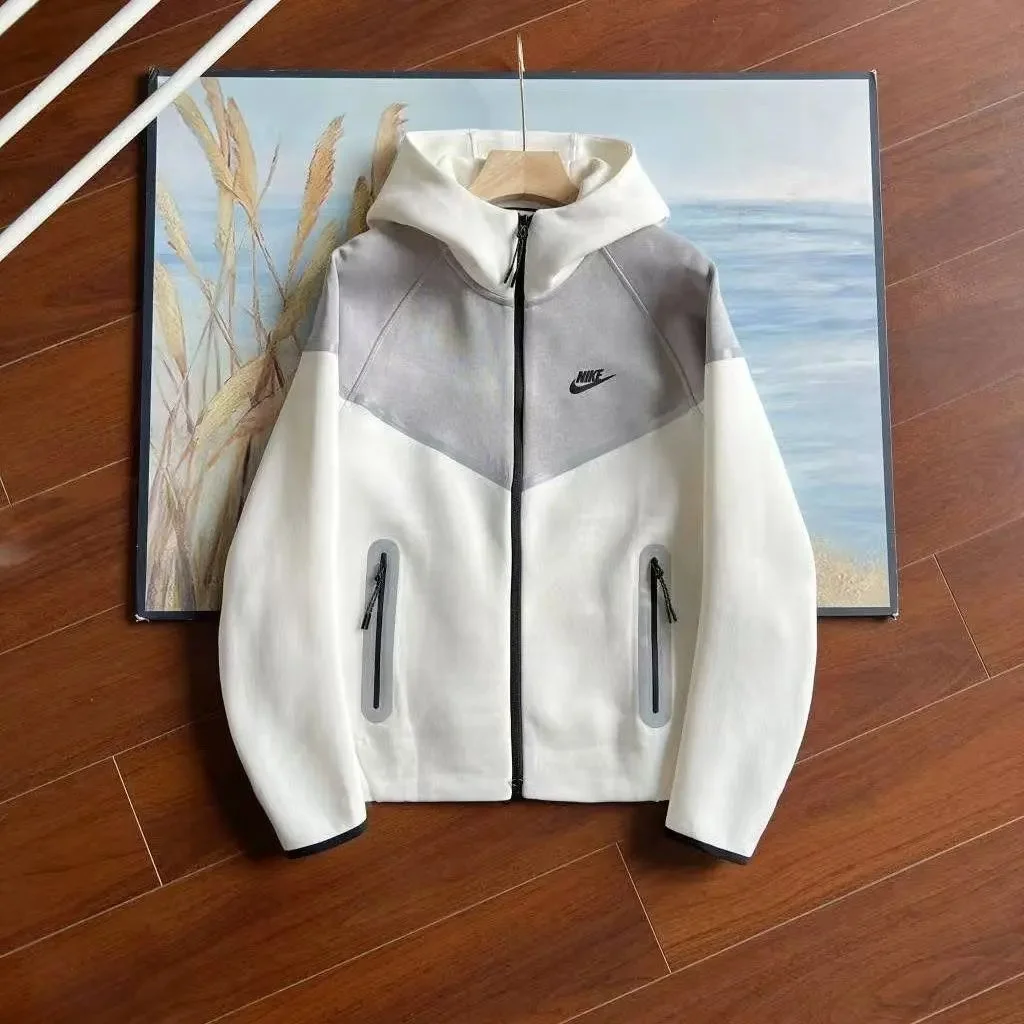 Nike Nike Tech Fleece Hoodie White/Grey Jacket White - 1