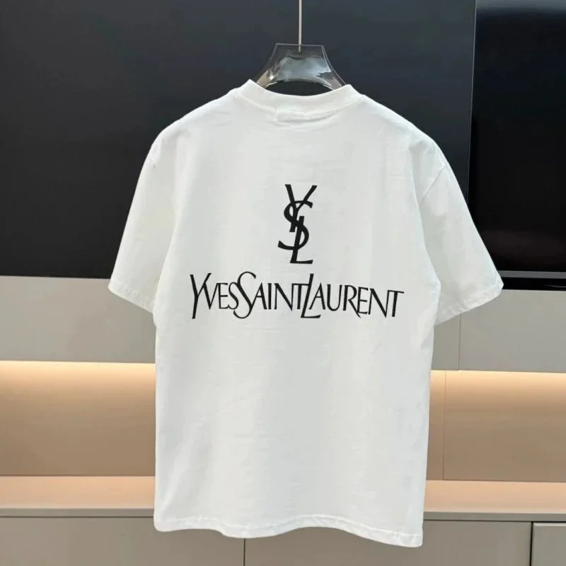 Saint Laurent YSL Yves Saint Laurent White Logo T-Shirt White - 1