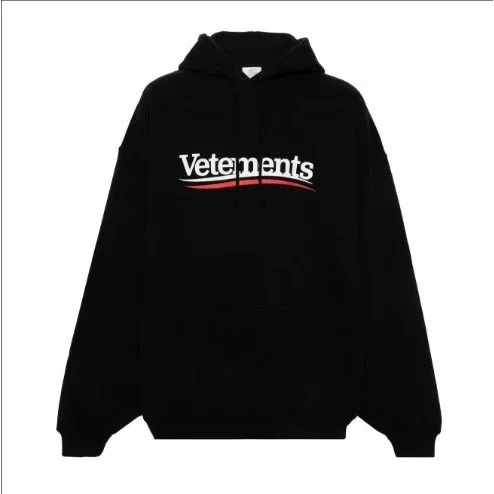 Vetements Vetements Black Logo Hoodie Black - 1
